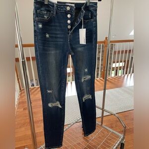 Vervet Amber Mid Rise Skinny Distressed Jeans Size 29